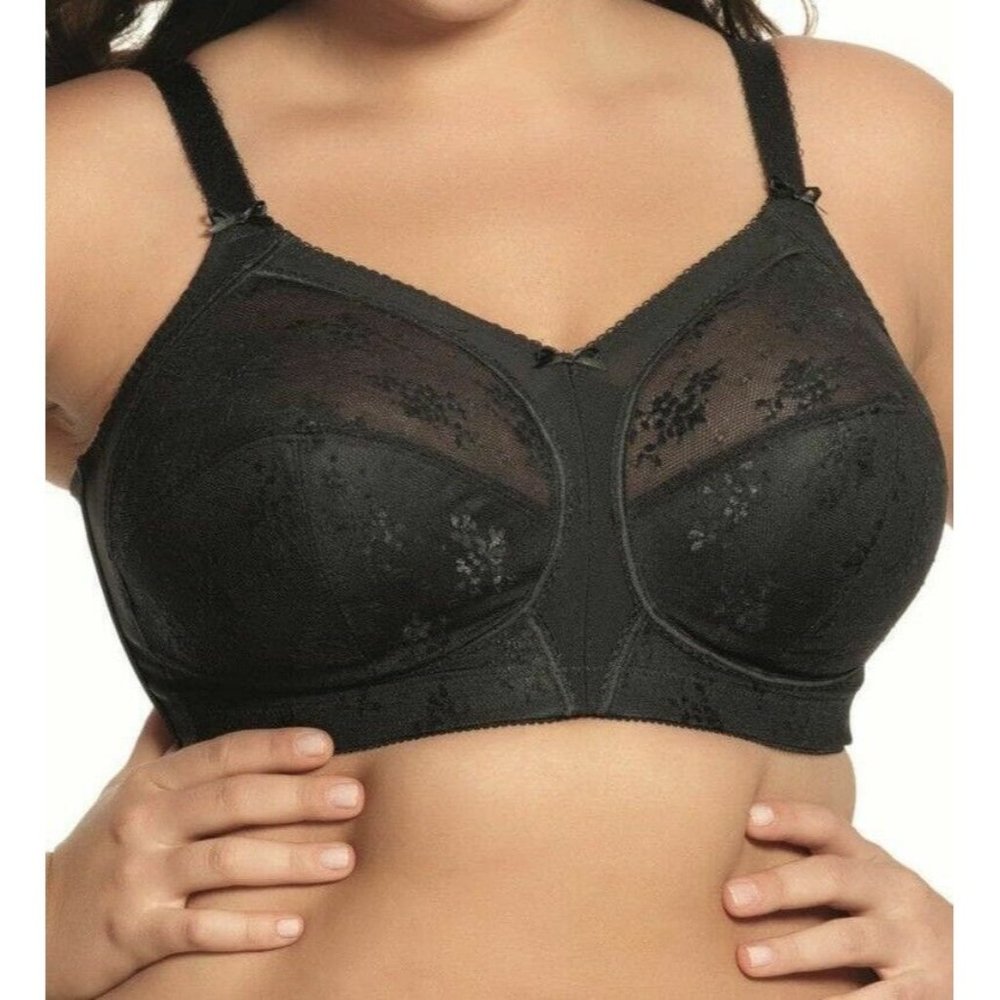 New Goddess Alice Full Coverage Black Soft Cup Wireless Wide Straps GD6040 42G